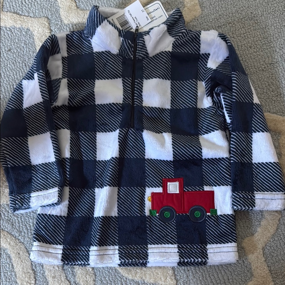 Florence Eiseman Navy and White Checkered Hoodie